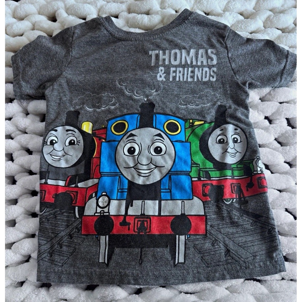 Thomas & Friends Boys 4t - 2017 Gray Thomas, Percy, James Train Graphic T-Shirt